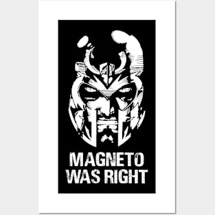 Magneto Was Right White Design Posters and Art